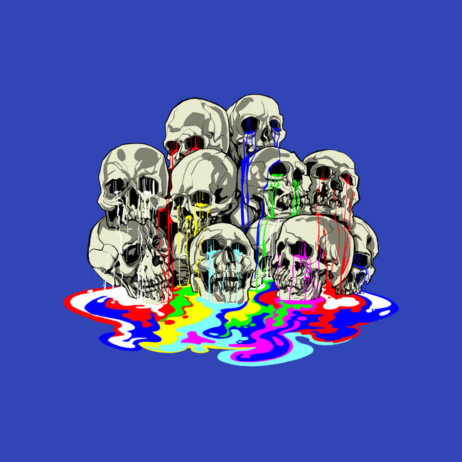 Melting Skulls-none polyester shower curtain-zascanauta