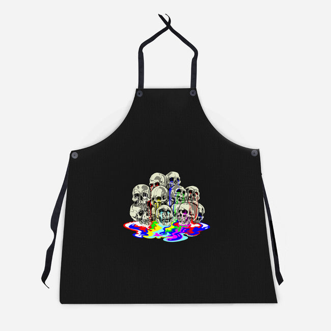 Melting Skulls-unisex kitchen apron-zascanauta