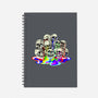 Melting Skulls-none dot grid notebook-zascanauta