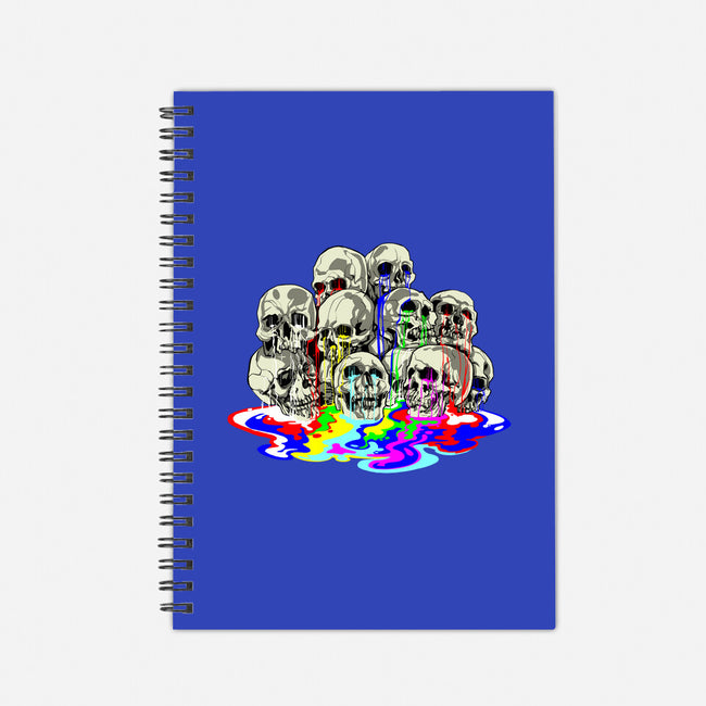 Melting Skulls-none dot grid notebook-zascanauta