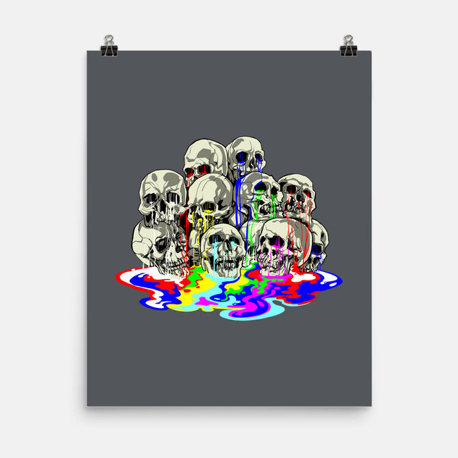 Melting Skulls-none matte poster-zascanauta