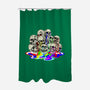 Melting Skulls-none polyester shower curtain-zascanauta