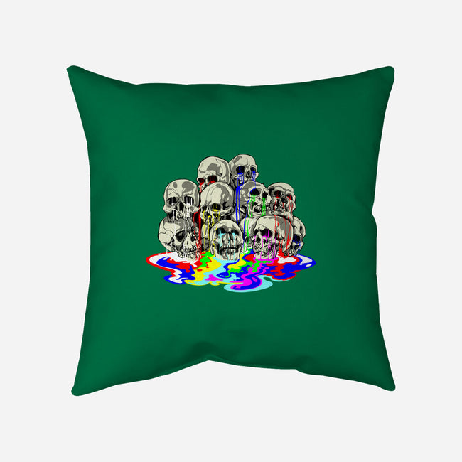 Melting Skulls-none removable cover w insert throw pillow-zascanauta