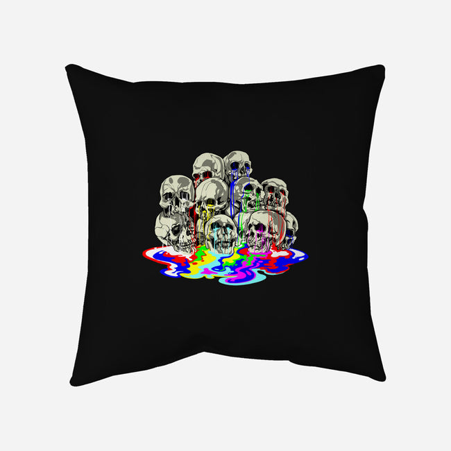 Melting Skulls-none removable cover throw pillow-zascanauta