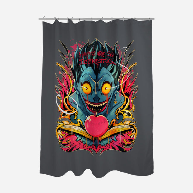 Humans Are So Interesting-none polyester shower curtain-Kabuto Studio