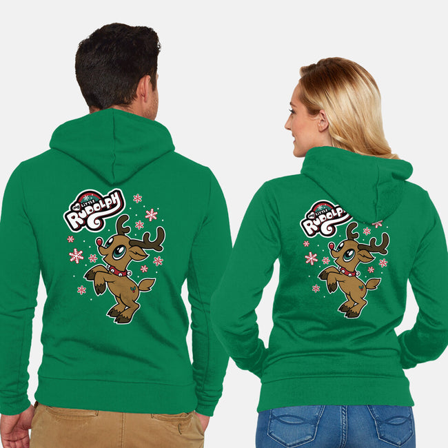 My Little Rudolph-unisex zip-up sweatshirt-Nemons