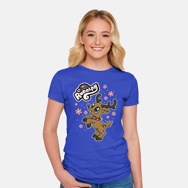 My Little Rudolph-womens fitted tee-Nemons