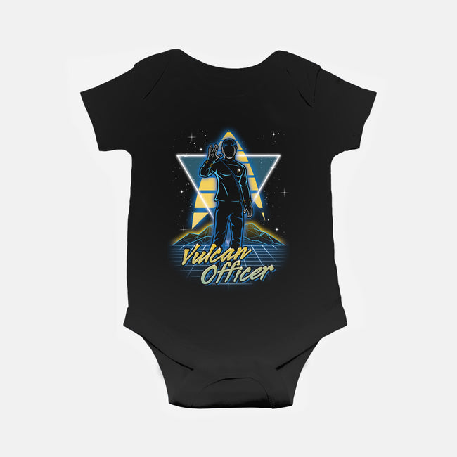 Retro Vulcan Officer-baby basic onesie-Olipop