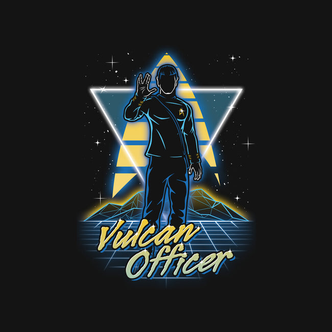 Retro Vulcan Officer-womens off shoulder sweatshirt-Olipop