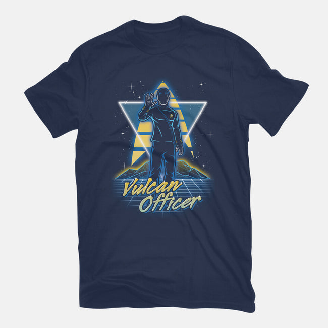Retro Vulcan Officer-mens basic tee-Olipop