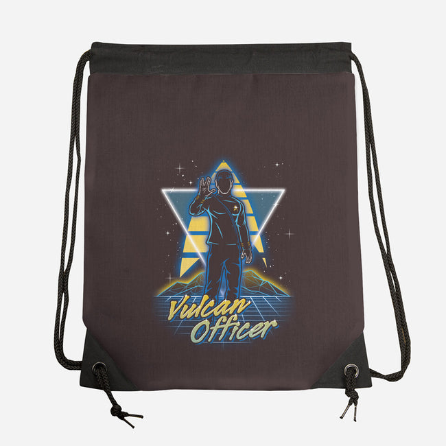Retro Vulcan Officer-none drawstring bag-Olipop