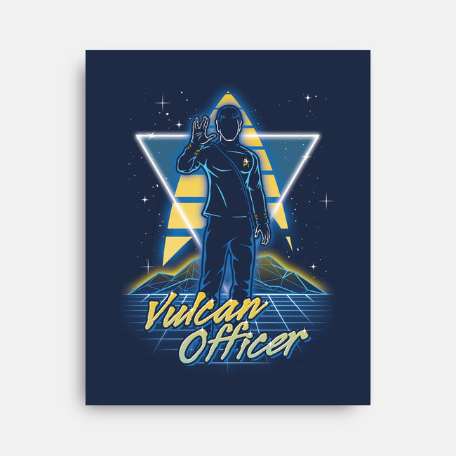 Retro Vulcan Officer-none stretched canvas-Olipop