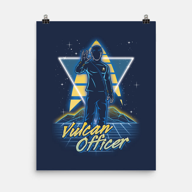 Retro Vulcan Officer-none matte poster-Olipop