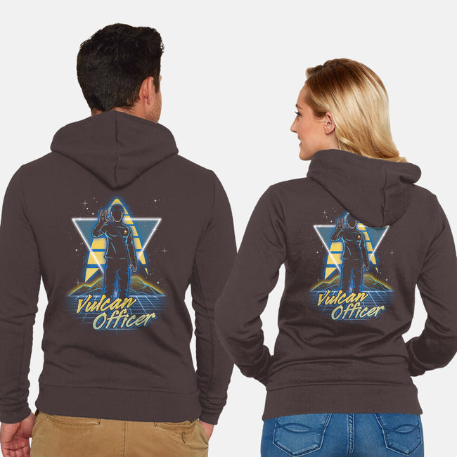 Retro Vulcan Officer-unisex zip-up sweatshirt-Olipop