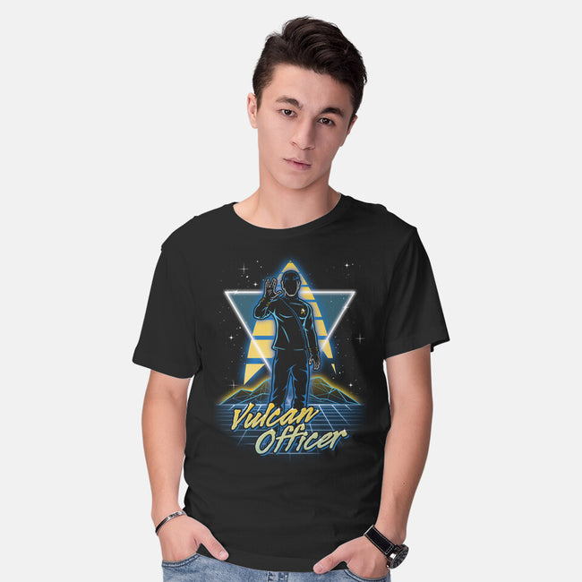 Retro Vulcan Officer-mens basic tee-Olipop