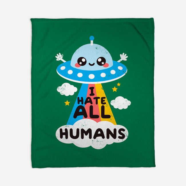 I Hate All Humans-none fleece blanket-NemiMakeit