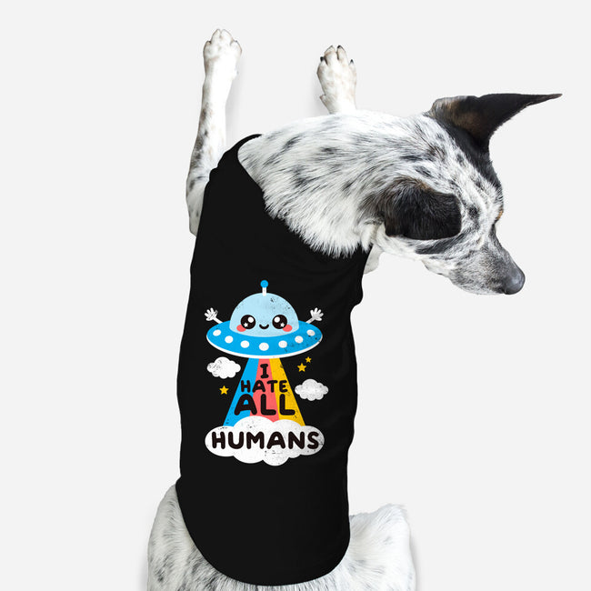 I Hate All Humans-dog basic pet tank-NemiMakeit