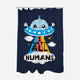 I Hate All Humans-none polyester shower curtain-NemiMakeit