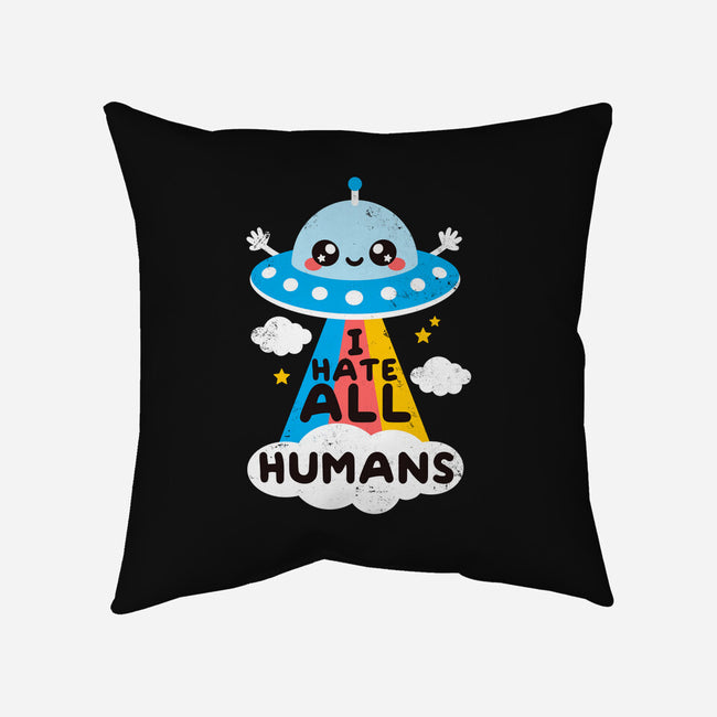 I Hate All Humans-none removable cover throw pillow-NemiMakeit