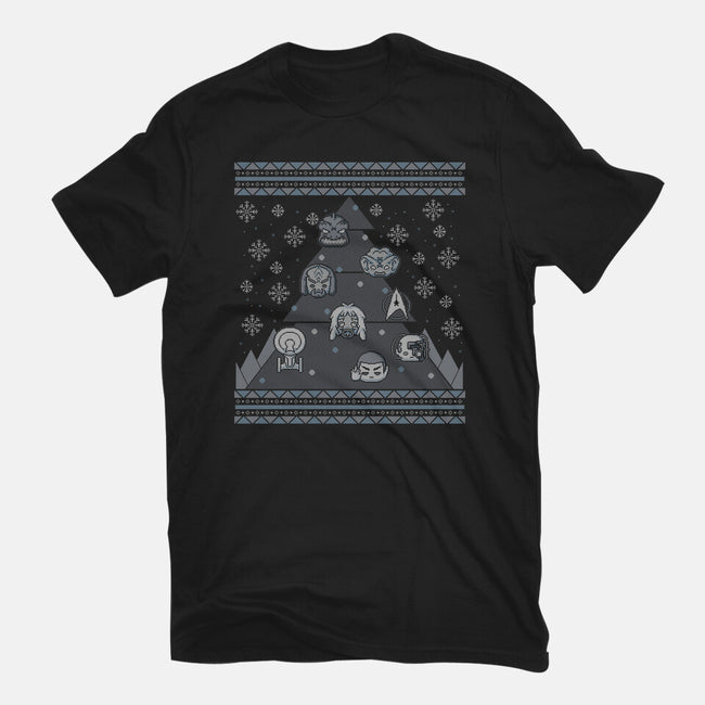 Trekkie Christmas Tree-womens fitted tee-xMorfina