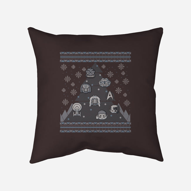 Trekkie Christmas Tree-none removable cover w insert throw pillow-xMorfina