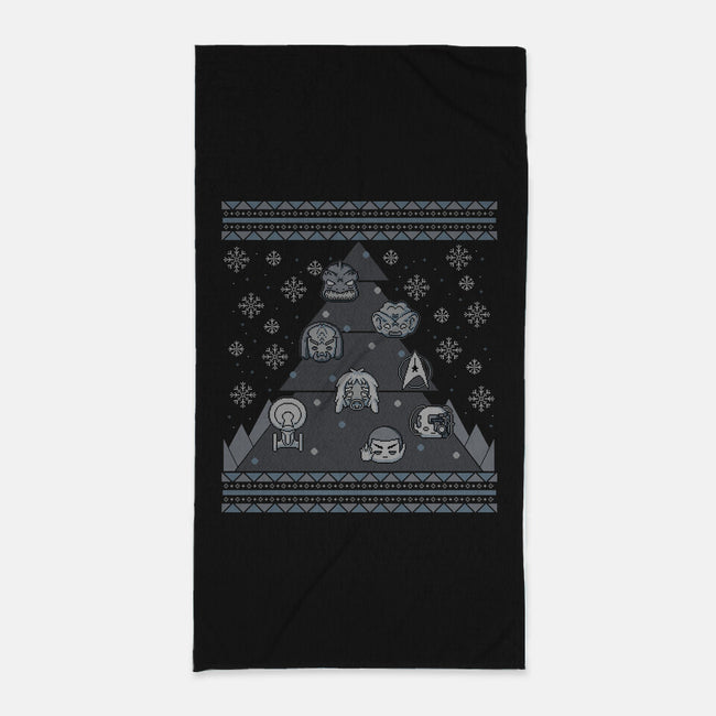 Trekkie Christmas Tree-none beach towel-xMorfina