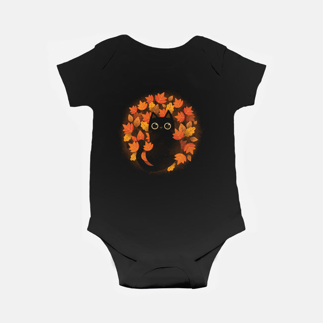 Autumn Cat-baby basic onesie-ricolaa