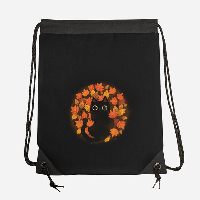 Autumn Cat-none drawstring bag-ricolaa