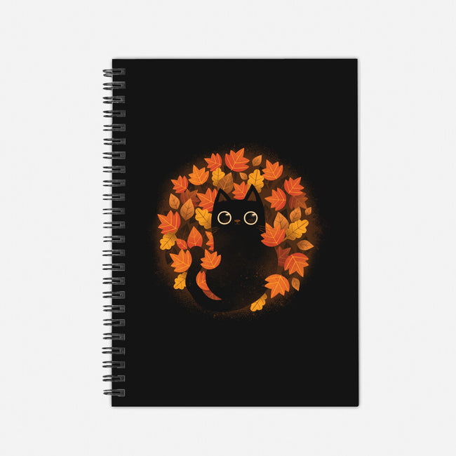 Autumn Cat-none dot grid notebook-ricolaa