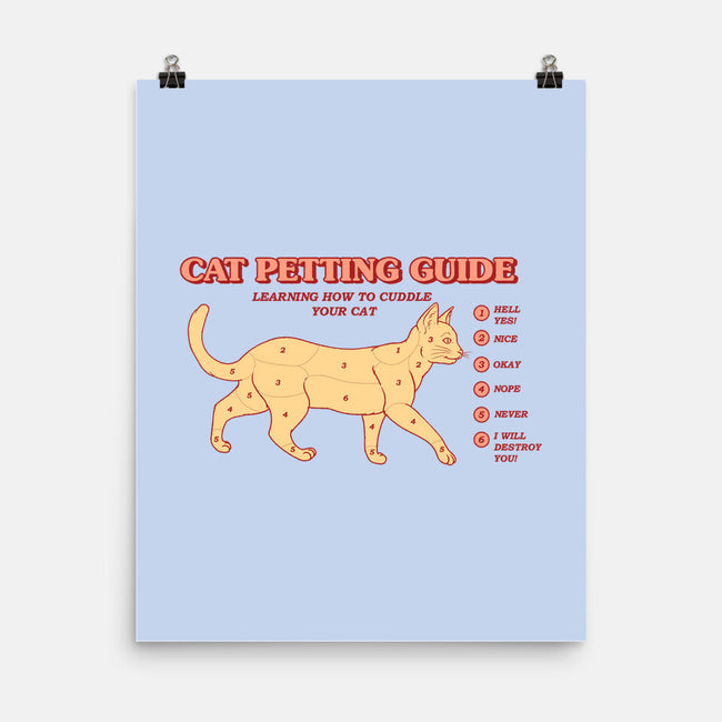 Cat Petting Guide-none matte poster-Thiago Correa