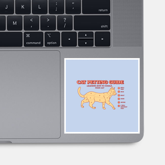 Cat Petting Guide-none glossy sticker-Thiago Correa