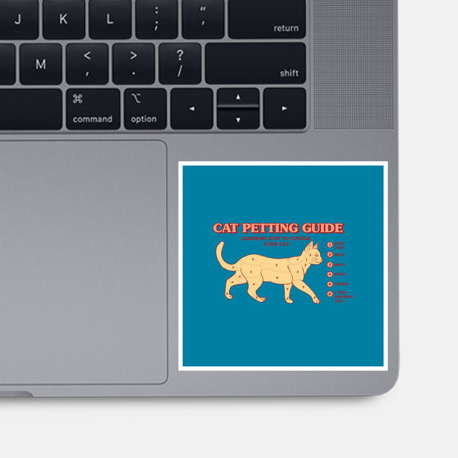 Cat Petting Guide-none glossy sticker-Thiago Correa