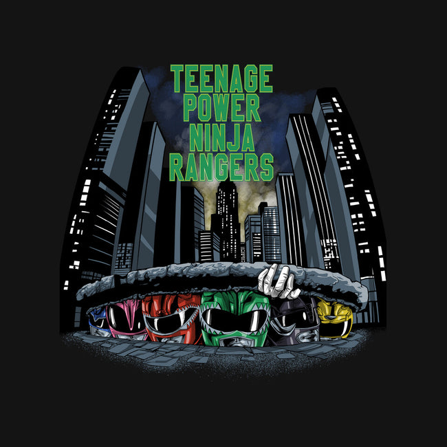 Teenage Power Ninja Rangers-womens fitted tee-zascanauta