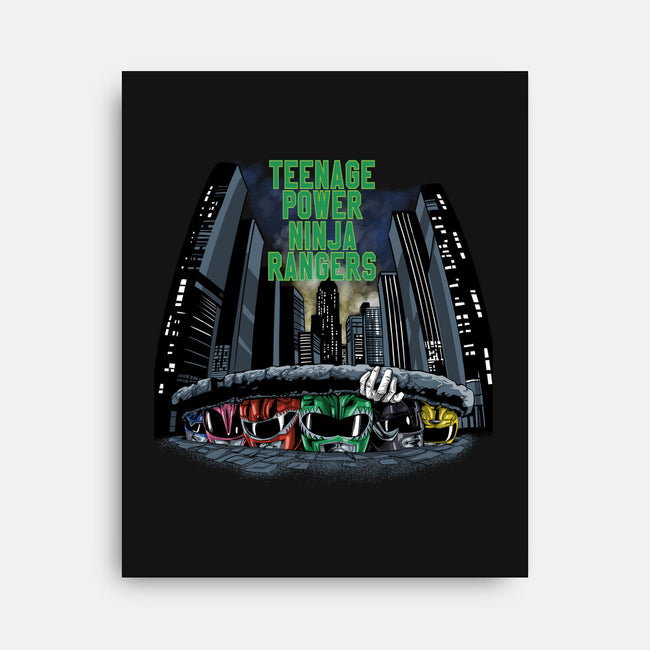 Teenage Power Ninja Rangers-none stretched canvas-zascanauta