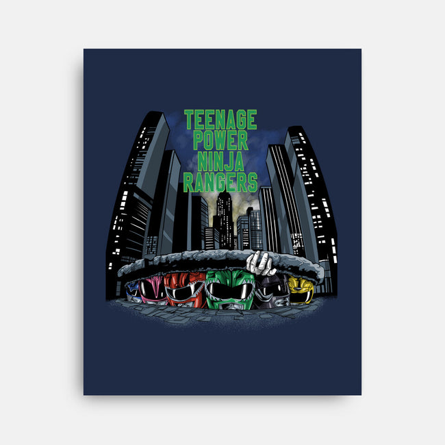 Teenage Power Ninja Rangers-none stretched canvas-zascanauta