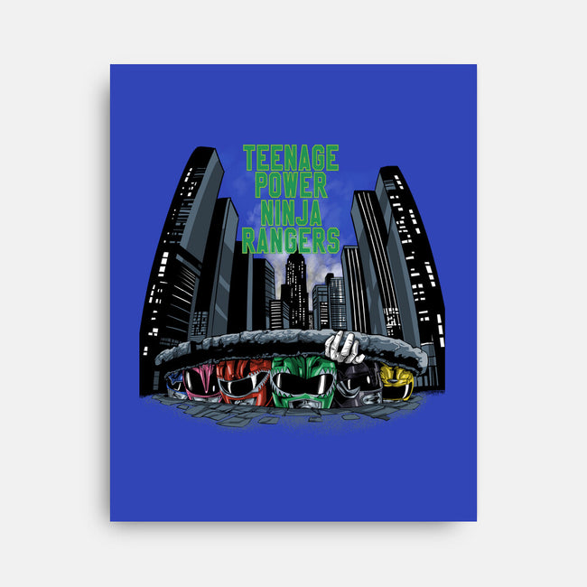 Teenage Power Ninja Rangers-none stretched canvas-zascanauta