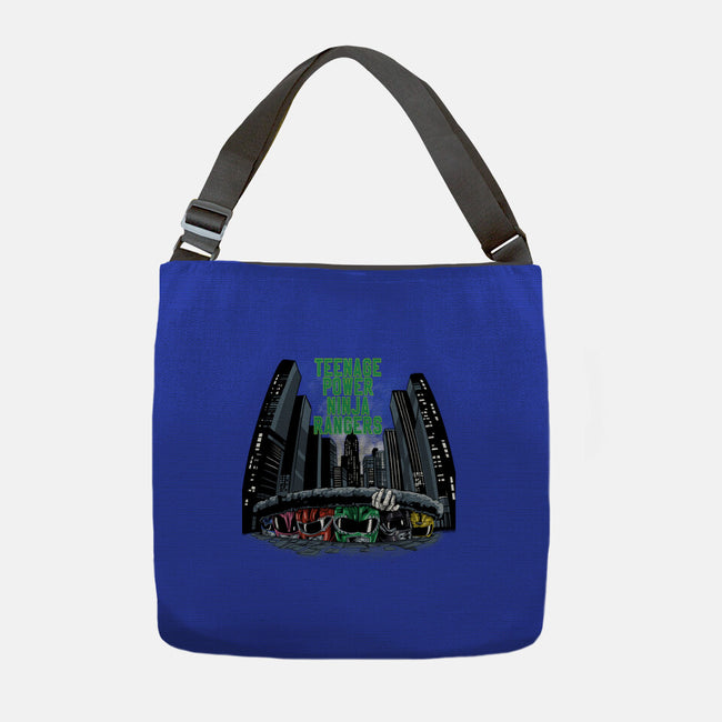 Teenage Power Ninja Rangers-none adjustable tote-zascanauta