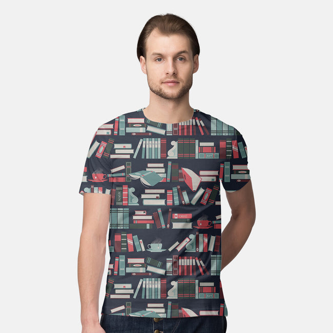 Book Nook-mens all over print crew neck tee-Kat_Haynes