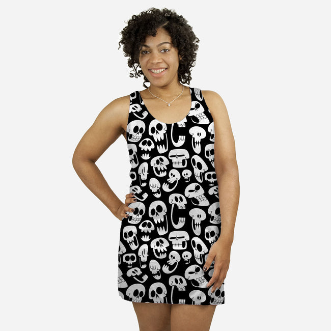 Chatter Bones-womens all over print racerback dress-gollygeesir