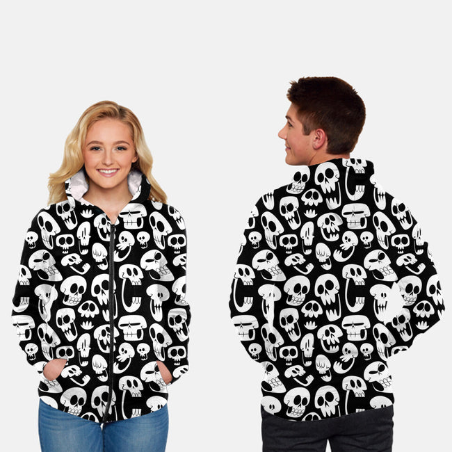 Chatter Bones-unisex all over print zip-up sweatshirt-gollygeesir