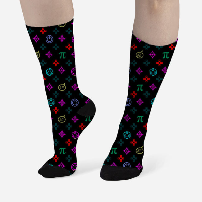 Geek Chic-unisex all over print crew socks-MeganLara