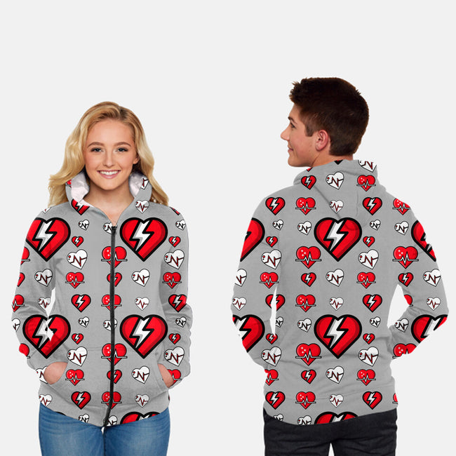 Heartattack-unisex all over print zip-up sweatshirt-bradleyheal