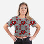 Heartattack-womens all over print cropped tee-bradleyheal