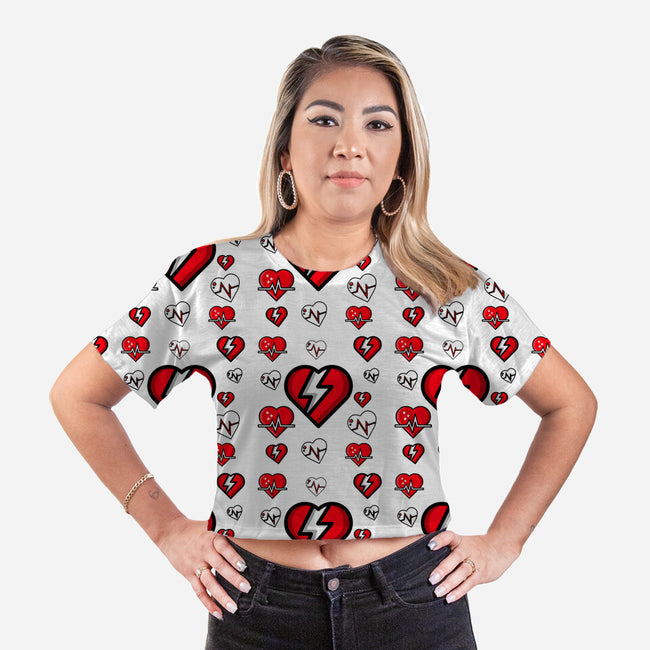 Heartbroken-womens all over print cropped tee-bradleyheal