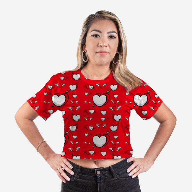 Heartstruck-womens all over print cropped tee-bradleyheal