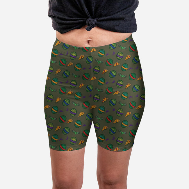 Heroes in a Half Shell-womens all over print biker shorts-Beware_1984