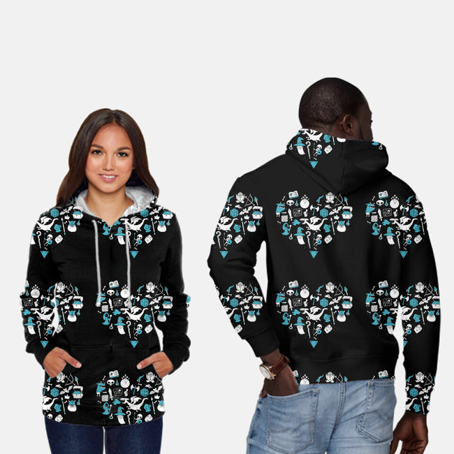 I Love Questing-unisex all over print pullover sweatshirt-queenmob