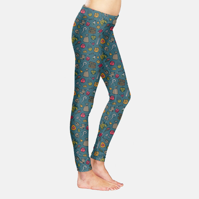 Play the Roll-womens all over print full length leggings-Beware_1984