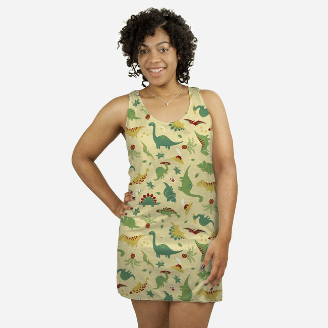 Prehistoric-womens all over print racerback dress-Kat_Haynes