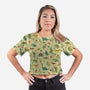 Prehistoric-womens all over print cropped tee-Kat_Haynes